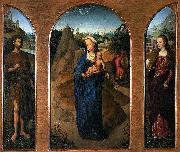 Hans Memling Triptych of the Rest on the Flight into Egypt. painting